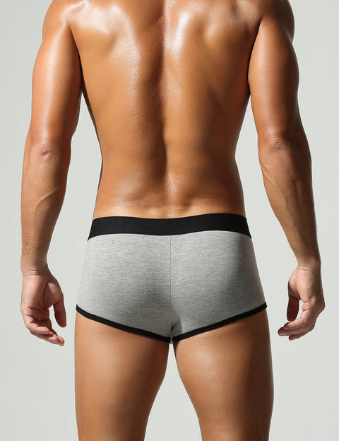 Contrast Trim Boxer Briefs – Soft Stretch Pouch Underwear 26201