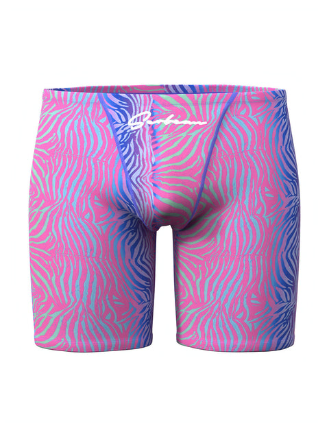 Neon Zebra Print Long Swim Jammer 260802