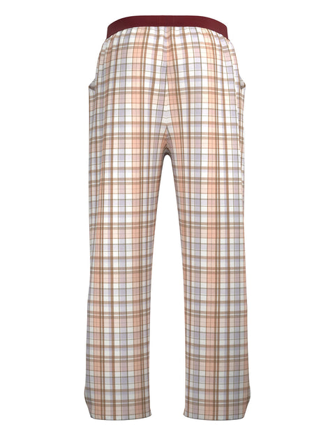 Classic Plaid Cotton Lounge Pants 260505