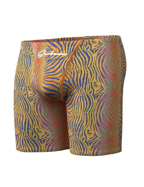 Neon Zebra Print Long Swim Jammer 260802