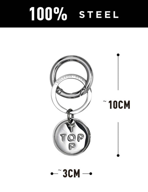 Top or Btm Steel Key Ring