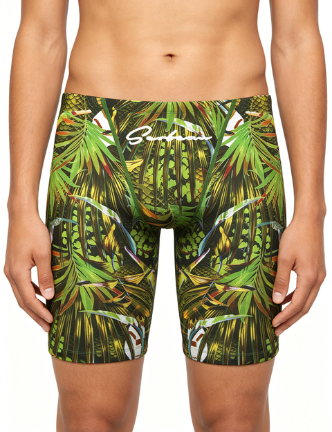 Tropical Jungle Long Leg Swim Trunk 260801