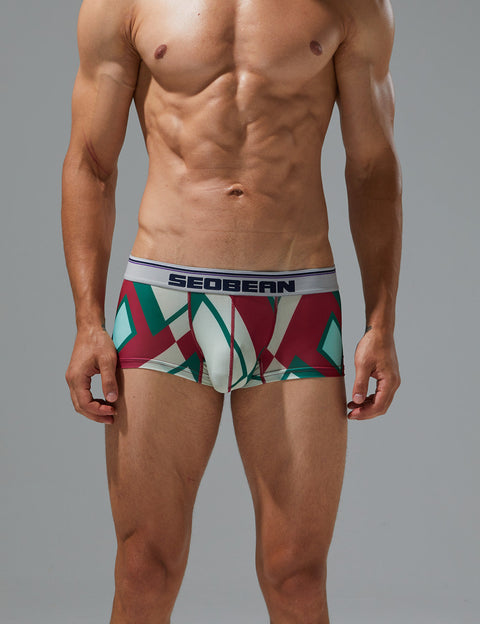 Color Block Boxer Brief 240207 in Red