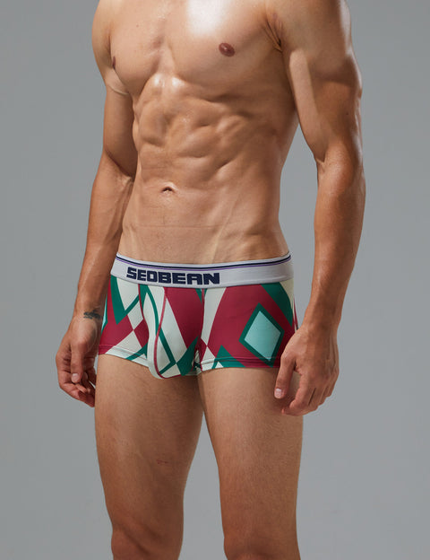 Color Block Boxer Brief 240207 in Red