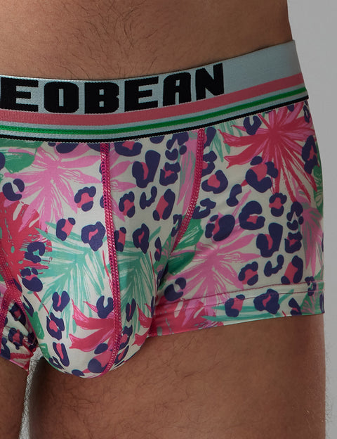 Bright Tropical Leaves Boxer Brief 250211 Pink