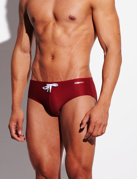 Ripple Texture Low-Rise Swim Briefs S3632