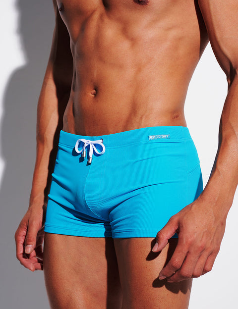 Ribbed Swim Trunks with Removable Enhancing Cup S4633