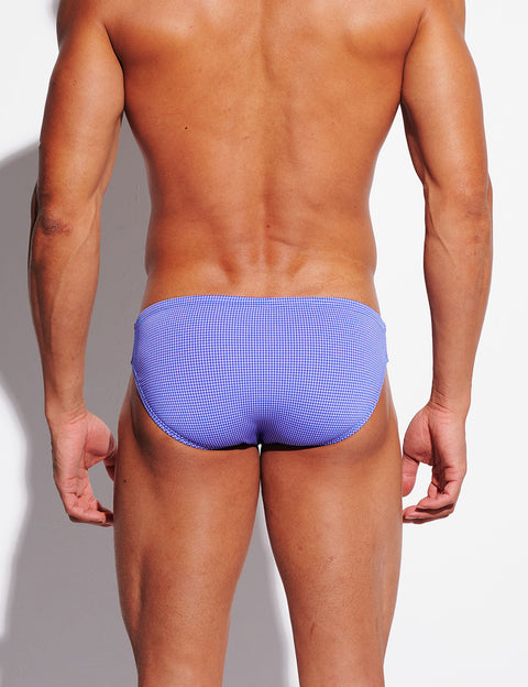 Micro-Check Swim Briefs – Low Rise Sexy Sculpt Fit S3629