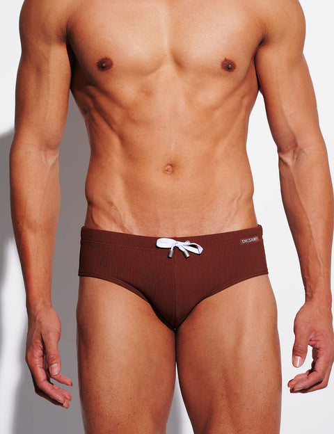 Ribbed Swim Briefs with Full Mesh Lining S3635