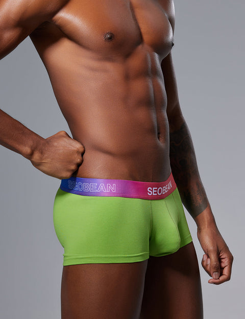 Color Pop Cotton Boxer Briefs – Gradient Waistband 260207