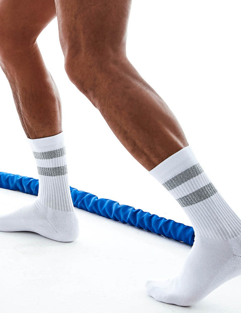 Reflective Stripe Crew Socks SINGLE-PACK