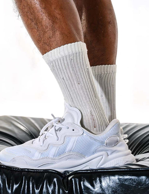 Men's Ripped Sock SOCKKON Mens Ripped Thin Crew Socks SINGLE-PACK – TAUWELL®