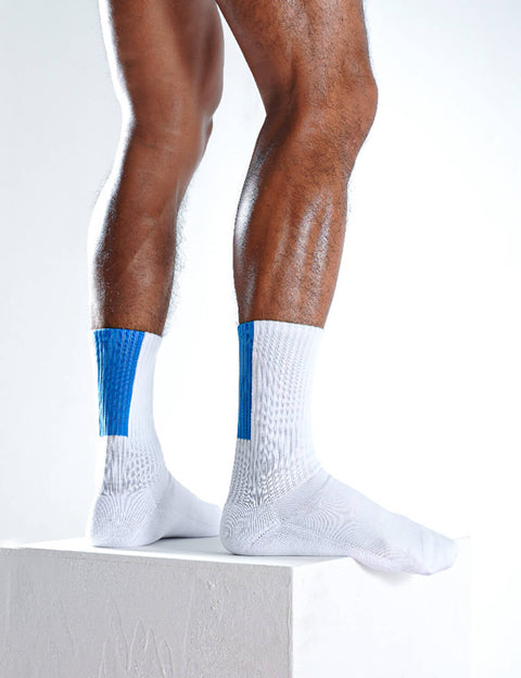 Blue Block Sport Crew Socks SINGLE-PACK