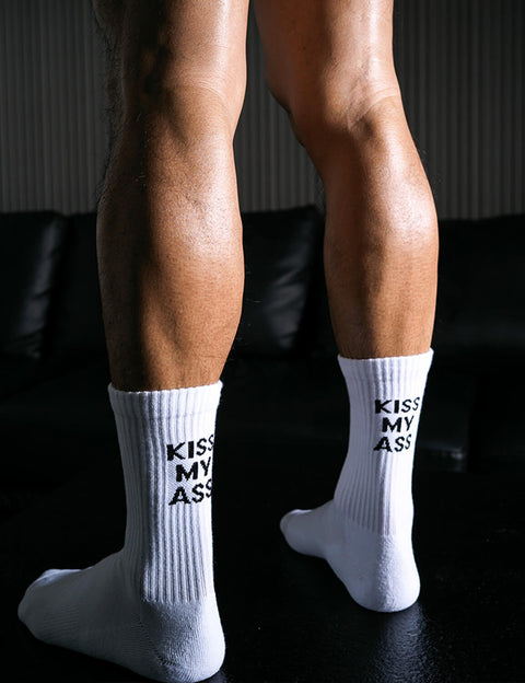 Kiss My Ass Crew Socks SINGLE-PACK