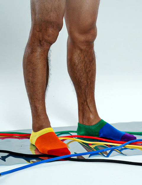 Rainbow No-Show Thin Socks SINGLE-PACK