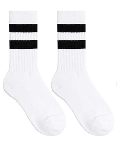 Double Stripe Crew Socks SINGLE-PACK