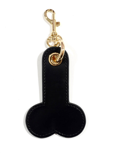 Cock Leather Keychain