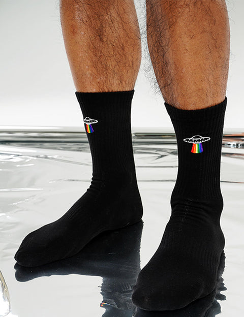 UFO Rainbow Sport Crew Socks SINGLE-PACK