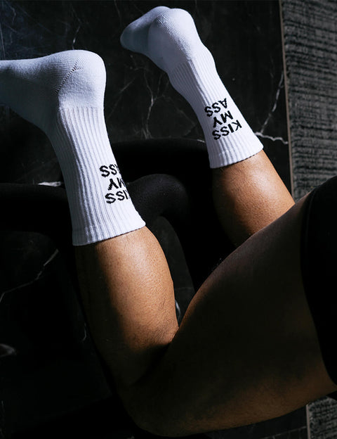 Kiss My Ass Crew Socks SINGLE-PACK