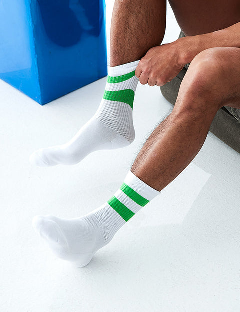 Double Stripe Crew Socks SINGLE-PACK