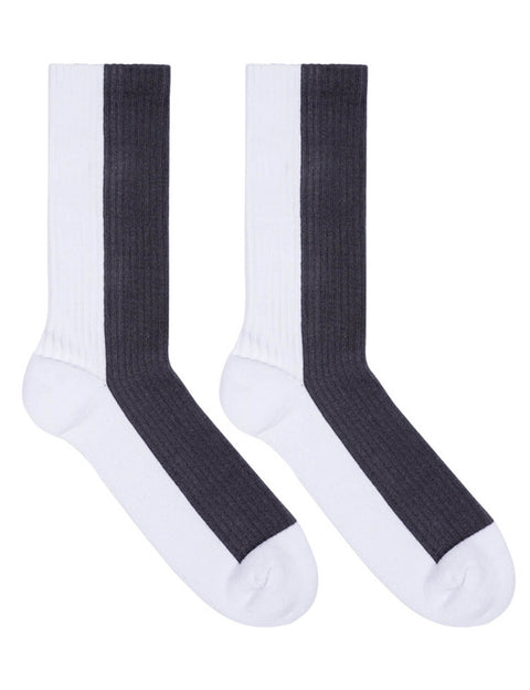 Grey Block Sport Crew Socks SINGLE-PACK