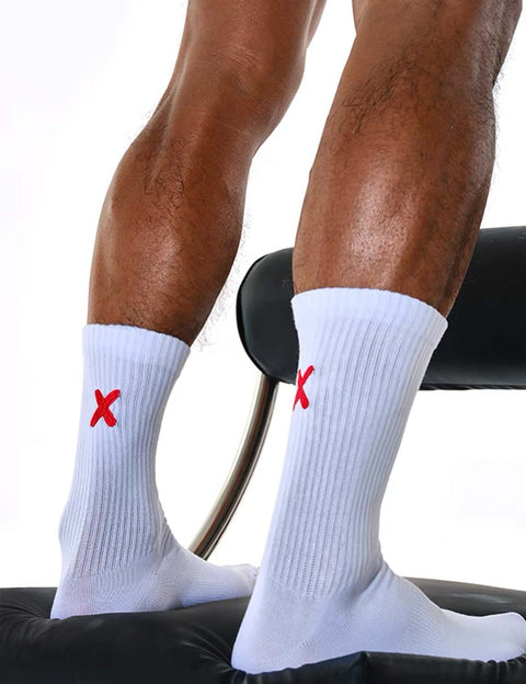 Red Cross Thin Crew Socks