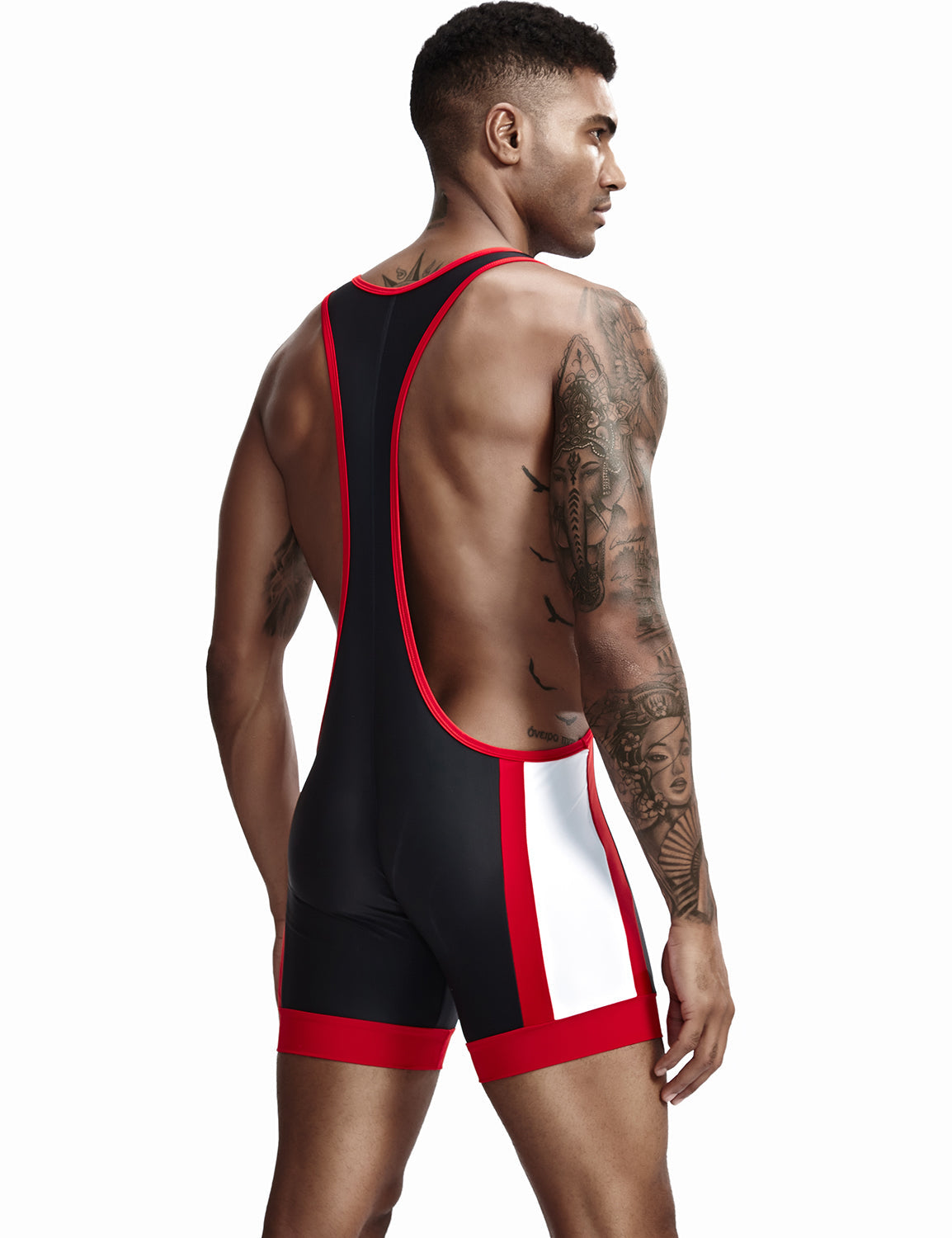 TAUWELL Mens Sexy Fitness Wrestling Leotard Singlet Bodysuit 9701