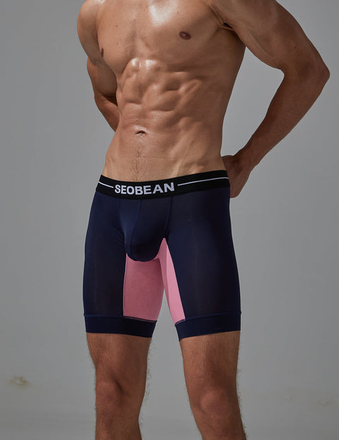 Nylon Elastic Long Boxer Briefs 240201