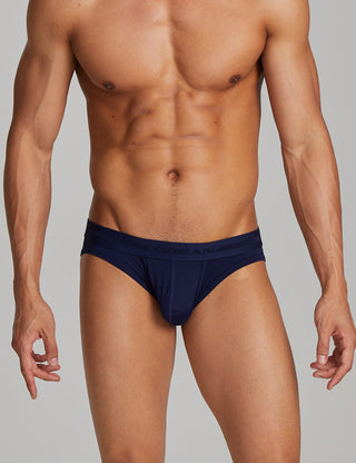 SEOBEAN Mens Sexy Super Low Rise Brief Bikini Underwear (00103 Blue/Grey,  Medium) at  Men's Clothing store