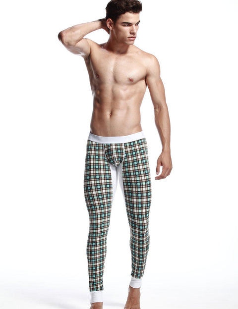 Low Rise Long Underwear Plaid Long John 30401