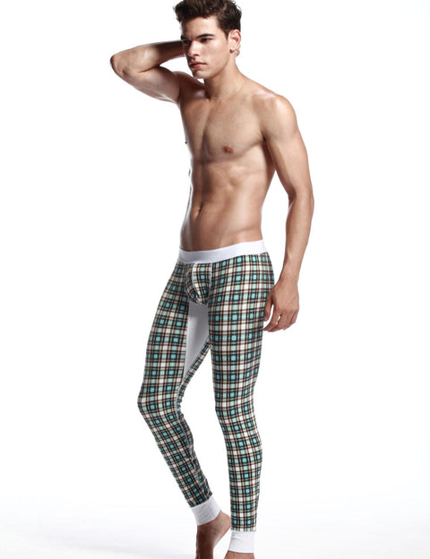 Low Rise Long Underwear Plaid Long John 30401