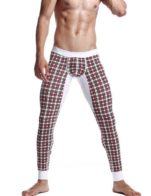 Low Rise Long Underwear Plaid Long John 30401