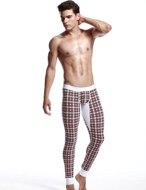 Low Rise Long Underwear Plaid Long John 30401