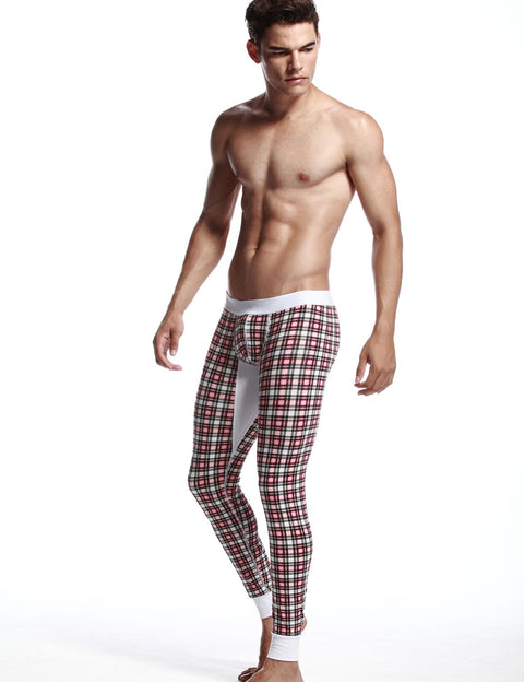 Low Rise Long Underwear Plaid Long John 30401