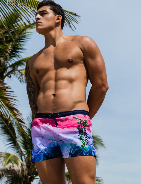 Swim Shorts 241301 with Quick-Dry in Pink