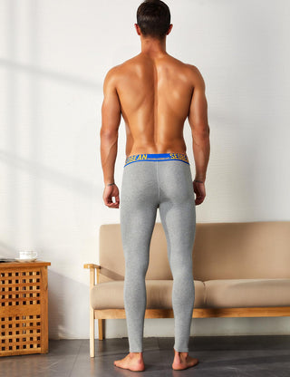 SEOBEAN THREAD Men's sexy Long johns Low Rise Thermal Underpants Leggings