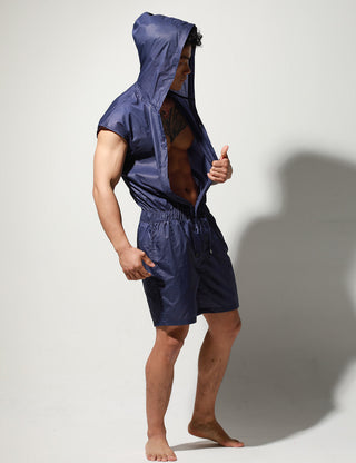 Quick-Dry Union Suit Sleeveless Hoodie T9002